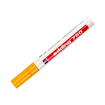 Marker olejowy 2.0-4.0mm żółty okrągły Edding 750 EG5015 01