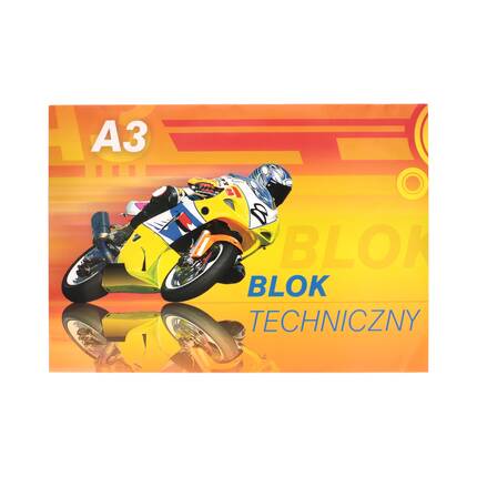 Blok techniczny A3/10 biały 250g Kreska VK0938 01