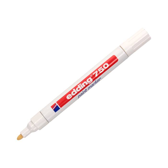 Marker olejowy 2.0-4.0mm biały okrągły Edding 750 EG5016 02