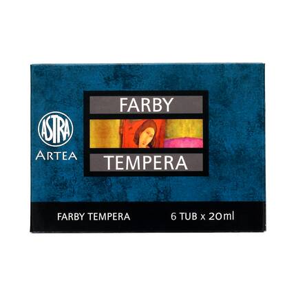 Farby tempera 6kol 20ml Astra AZ5022 01