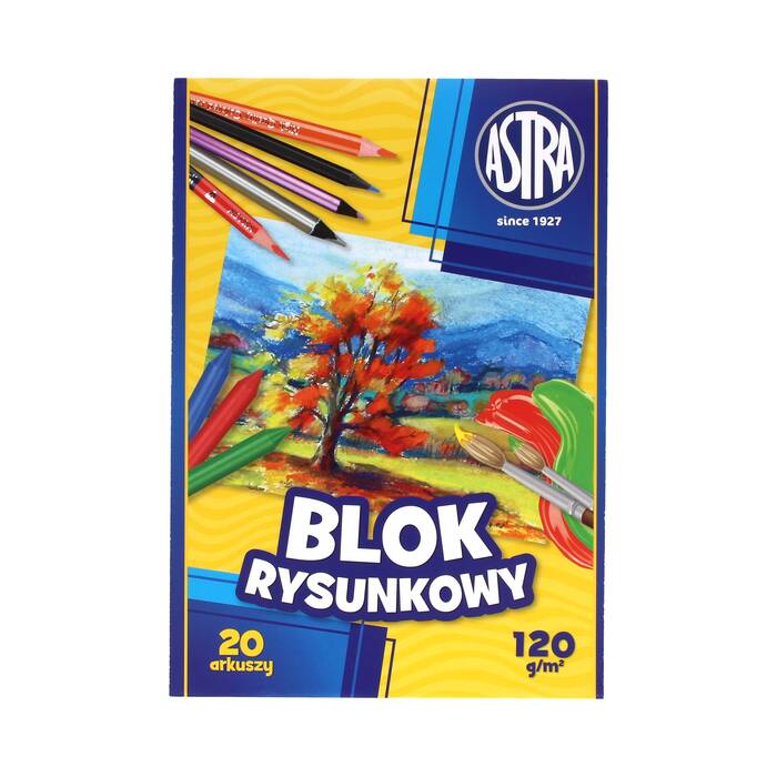 Blok rysunkowy A4 biały 110/120g Astra VK2143 01