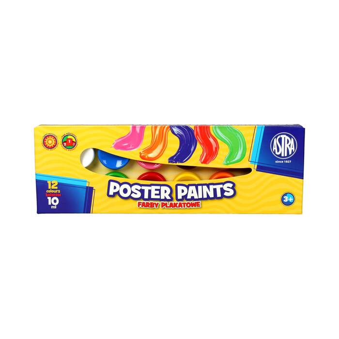 Farby plakatowe 12kol 10ml Astra 83115902 VA1422 01