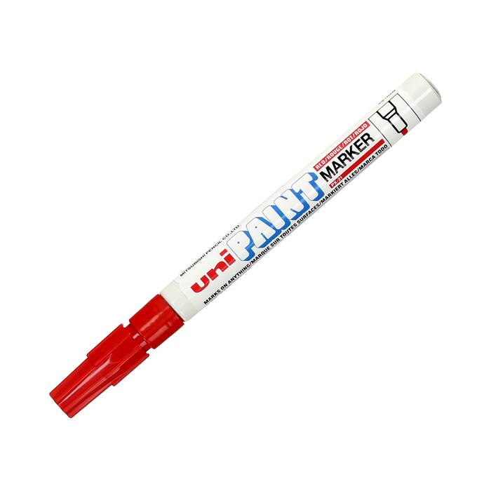 Marker olejowy 0.8-1.2mm czerwony okrągły Uni PX21 UN5050 01