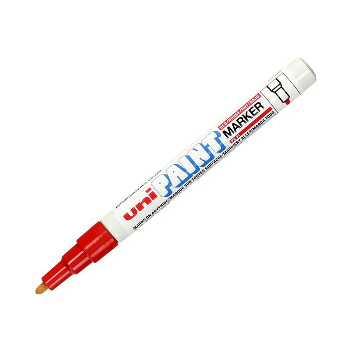 Marker olejowy 0.8-1.2mm czerwony okrągły Uni PX21 UN5050 02