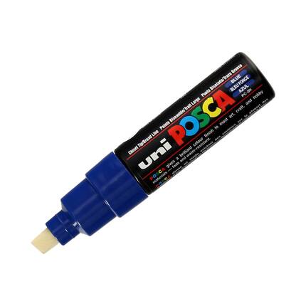 Marker plakatowy 8mm niebieski ścięty Posca PC-8K UN5485 02