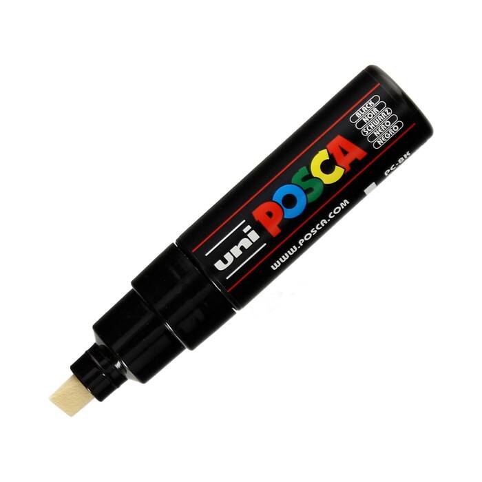 Marker plakatowy 8mm czarny ścięty Posca PC-8K UN5024 02