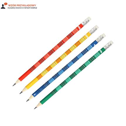 Ołówek z gumką i tabliczką mnożenia Colorino PA5488 02