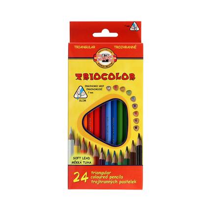 Kredki ołówkowe 24kol 7mm Tricolor KIN 3134 AR6648 01