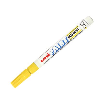 Marker olejowy 0.8-1.2mm żółty okrągły Uni PX21 UN5087 01