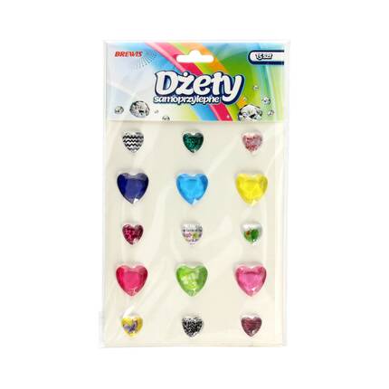 Dżety samoprzylepne serca mix - opak. 15szt. VB8650 01