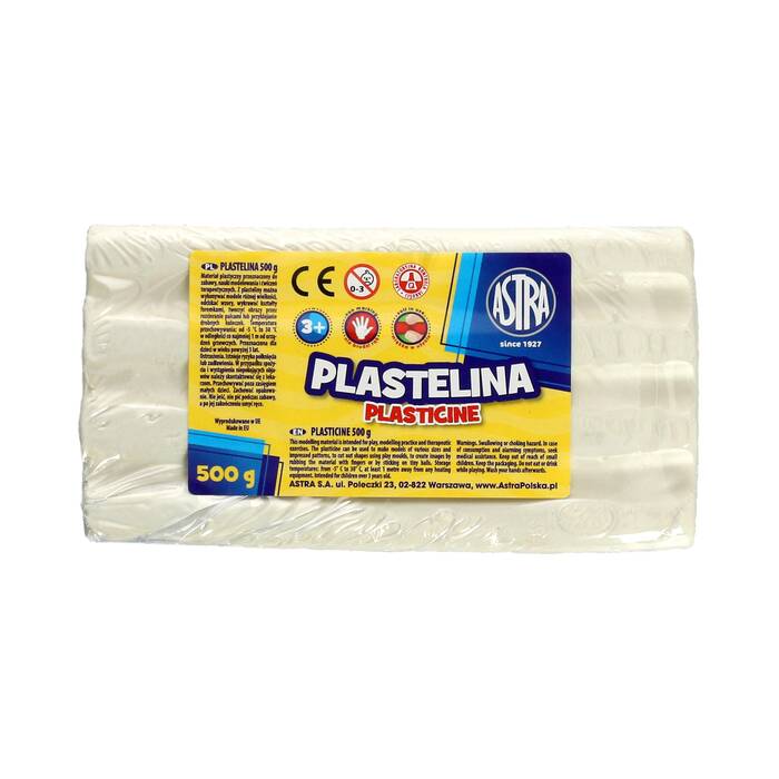 Plastelina 500g biała Astra AZ6407 01