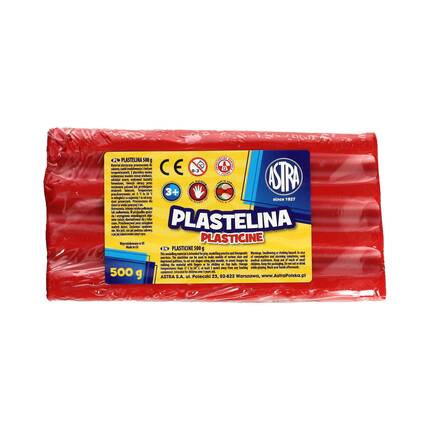Plastelina 500g czerwona Astra AZ6409 01