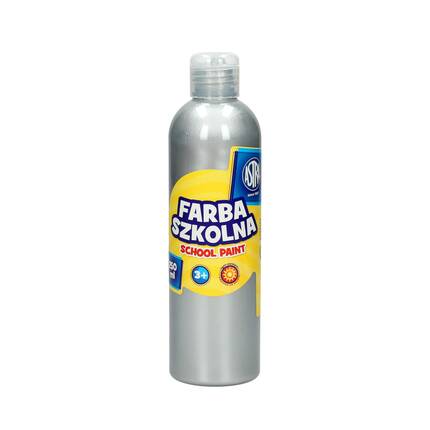 Farba szkolna metaliczna srebrna 250ml Astra VK7268 01