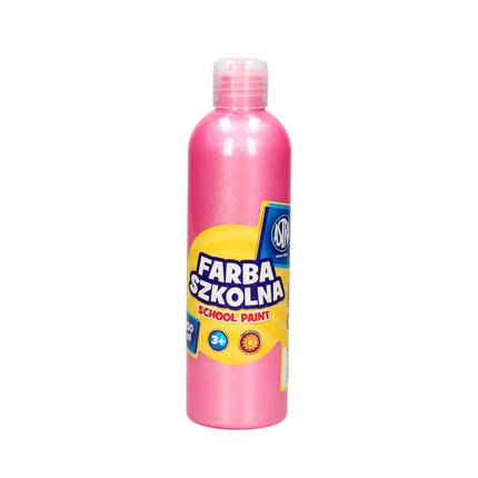 Farba szkolna perłowa różowa 250ml Astra VK7271 01