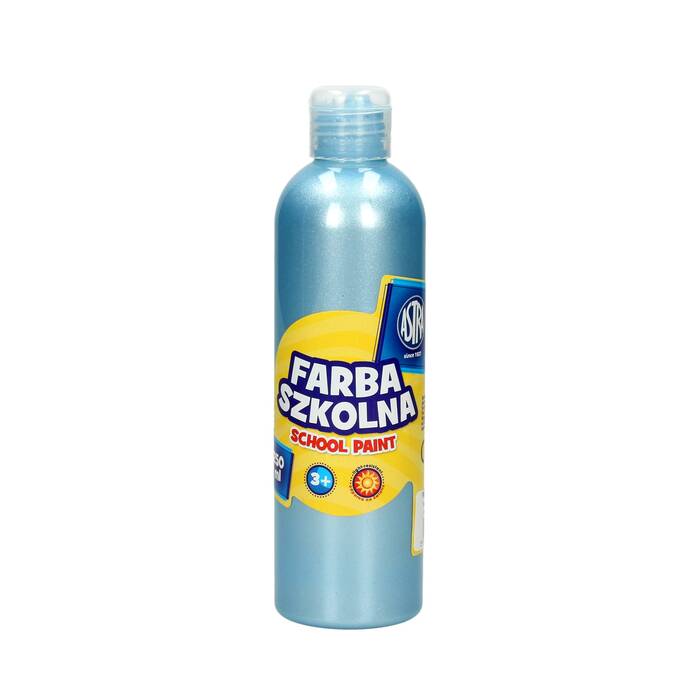 Farba szkolna perłowa niebieska 250ml Astra VK7272 01