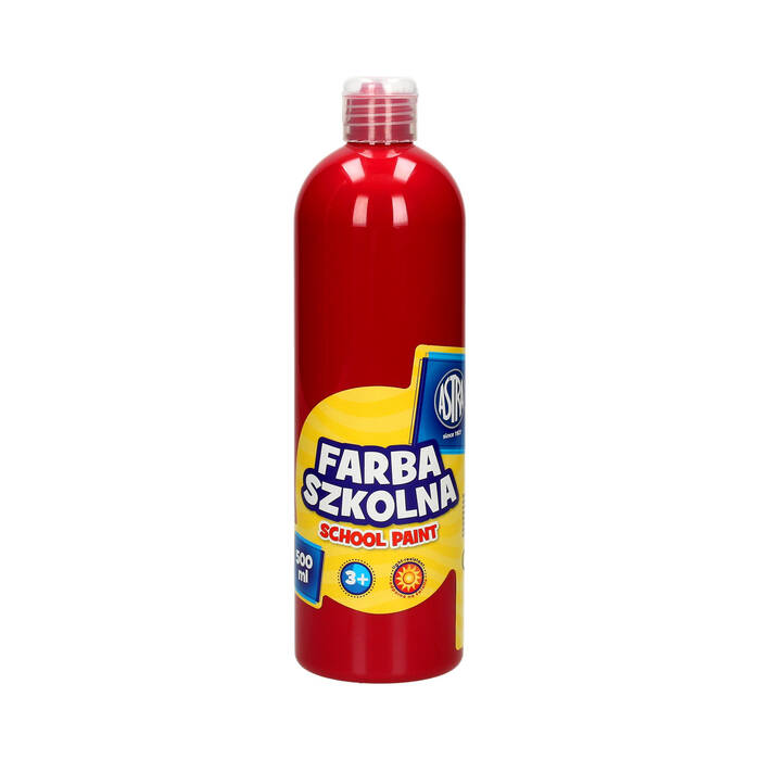 Farba szkolna ciemnoczerwona 500ml Astra VK7273 01