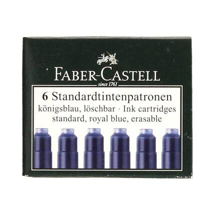 Naboje atramentowe krótkie niebieskie (6) Faber Castell 185506 FC6188 01