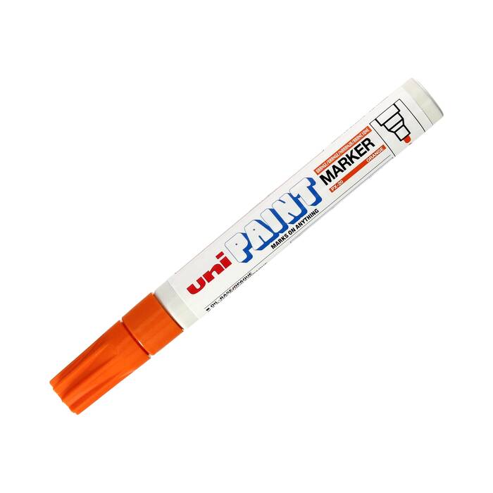 Marker olejowy 2.2-2.8mm pomarańczowy okrągły Uni PX20 UN5044 01
