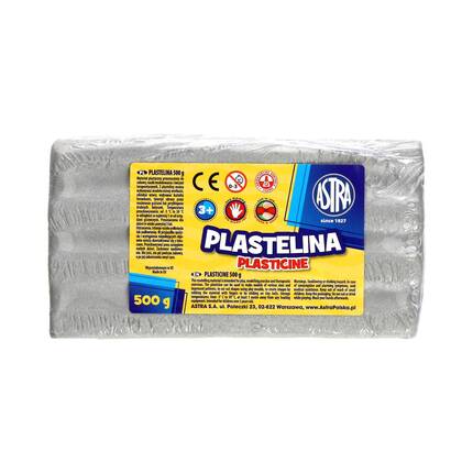 Plastelina 500g srebrna metaliczna Astra 303117015 AZ6468 01