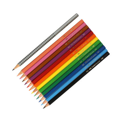 Kredki ołówkowe 12kol + ołówek Faber Castell FC115850 FC1102 02