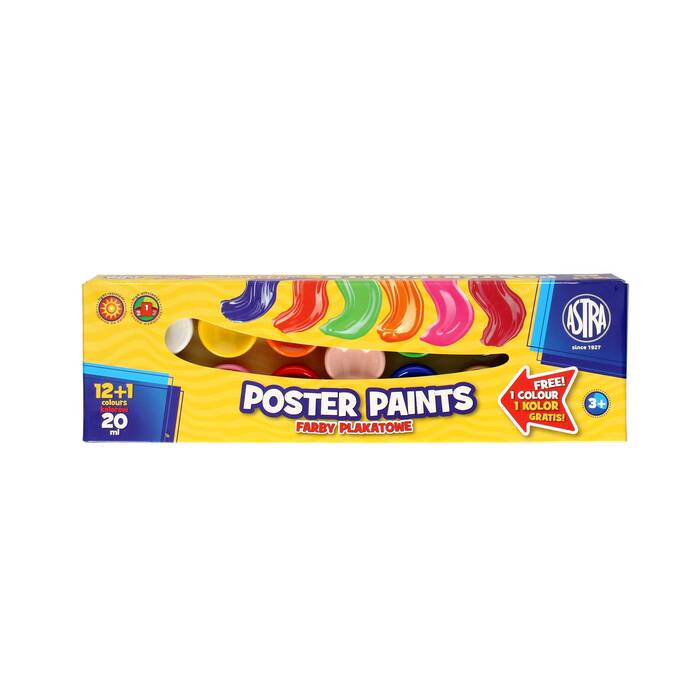 Farby plakatowe 13kol 20ml Astra AZ1113 01