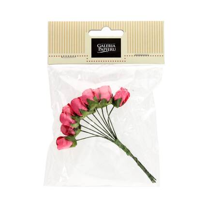 Kwiaty papierowe bukiecik tulipany różowe (10) AG4020 01