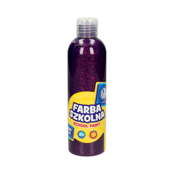 Farba szkolna brokatowa fiolet 250ml Astra VK7337 01