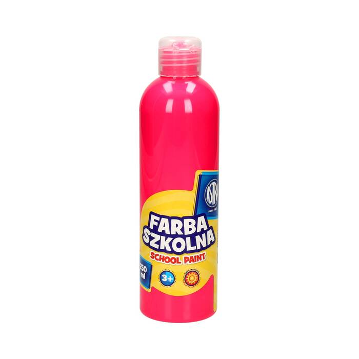 Farba szkolna fluo różowa 250ml Astra VK7343 01