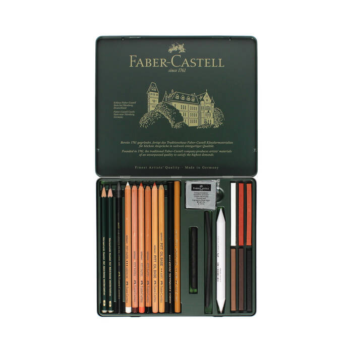 Zestaw artystyczny 21 elementów Pitt Monochrome Faber Castell FC112976 FC1471 02