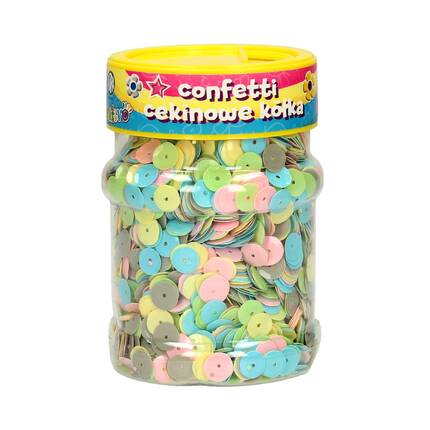 Confetti cekinowe kółka 100g mix pastelowy Astra 335116002 VK0086 01