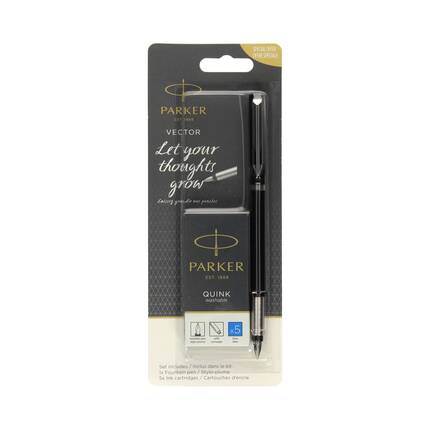 Pióro wieczne Parker Vector czarne + naboje Parker blister PT6064 01