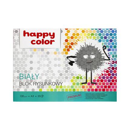 Blok rysunkowy A3/20 biały Happy Color ST7500 01
