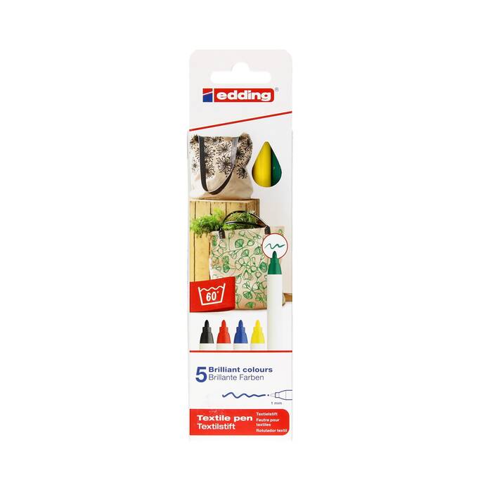 Markery do tkanin 1.00mm 5kol Basic Edding 4600 EG5145 01