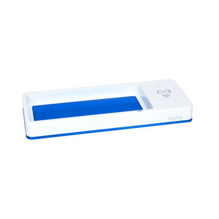 Piórnik na biurko biało-niebieski z ładowarką indukcyjną Wow Leitz LE1593 01