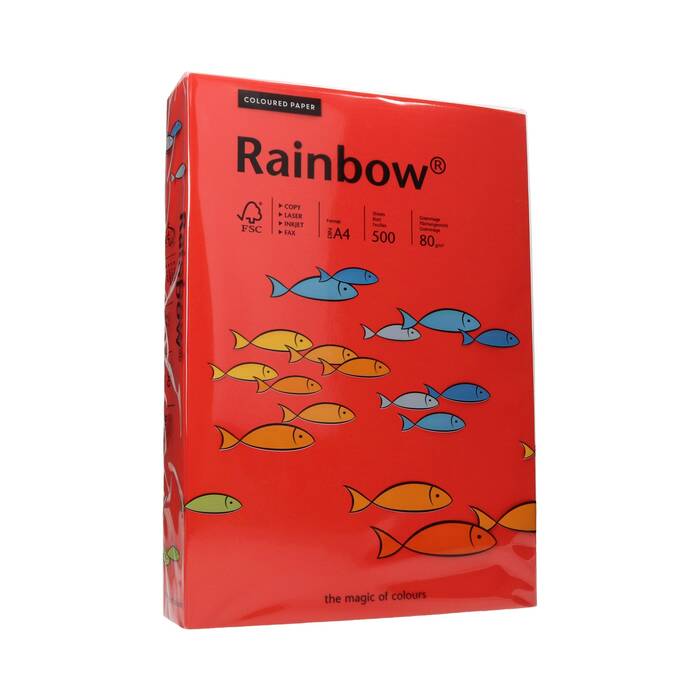 Papier ksero A4 80g ciemnoczerwony Rainbow 28 PI1010 01