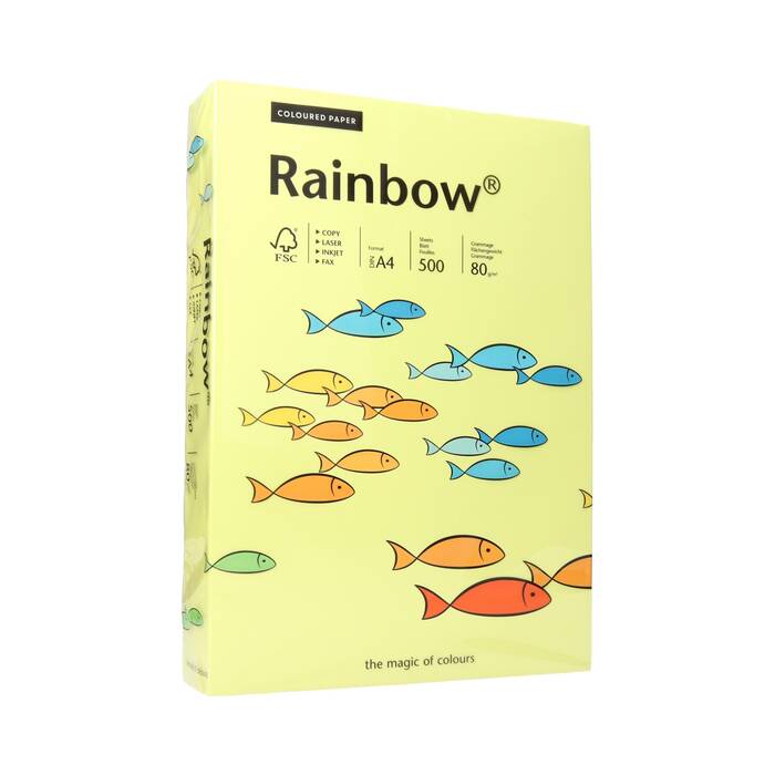 Papier ksero A4 80g słoneczny żólty Rainbow 14 PI1015 01