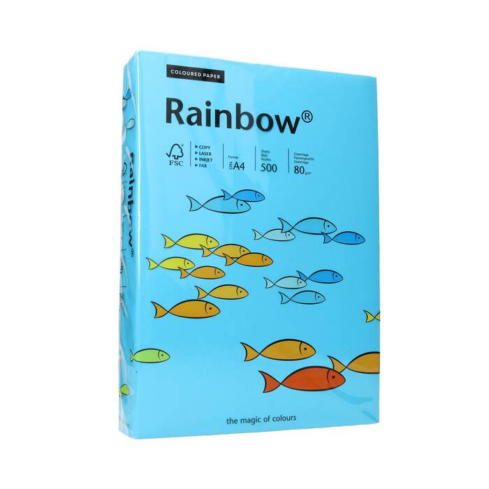 Papier ksero A4 80g niebieski Rainbow 87 PI1039 01