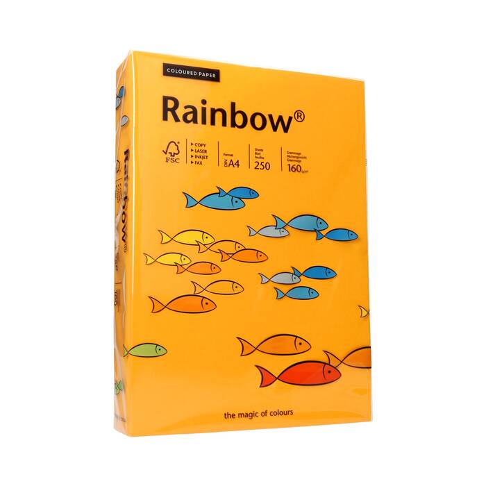 Papier ksero A4 160g jasnopomarańczowy Rainbow 22 PI1069 01