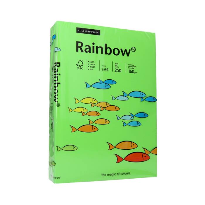 Papier ksero A4 160g zielony Rainbow 76 PI1088 01