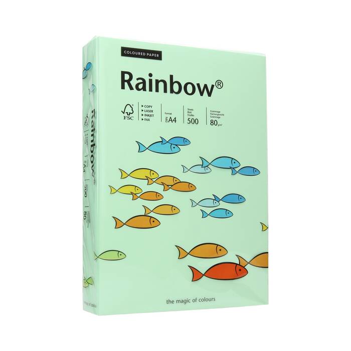 Papier ksero A4 80g zgaszona zieleń Rainbow 75 PI1023 01