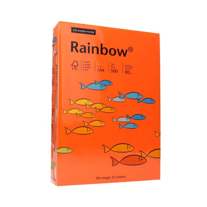 Papier ksero A4 80g ciemnopomarańczowy Rainbow 26 PI1036 01