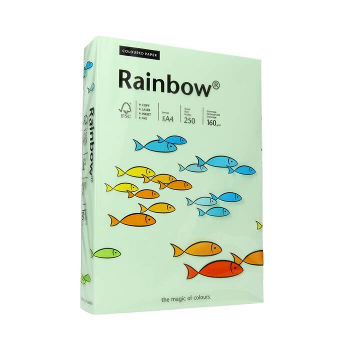 Papier ksero A4 160g blado/zielony Rainbow 72 PI1060 01