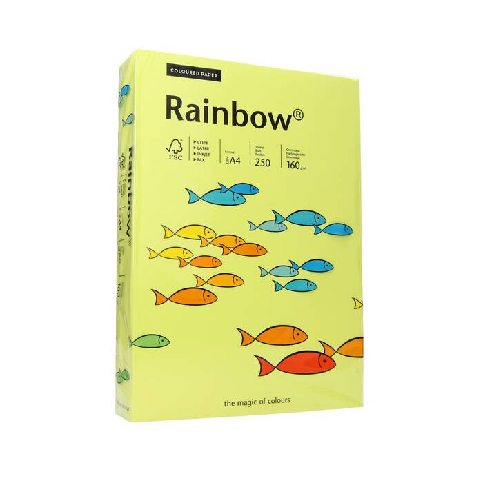 Papier ksero A4 160g słoneczno-żólty Rainbow 14 PI1068 01