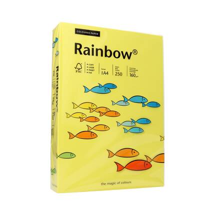 Papier ksero A4 160g żółty Rainbow 16 PI1084 01