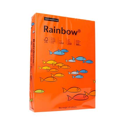 Papier ksero A4 160g ciemnopomarańczowy Rainbow 26 PI1087 01