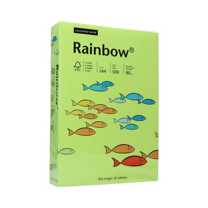 Papier ksero A4 80g jasnozielony Rainbow 74 PI1038 01