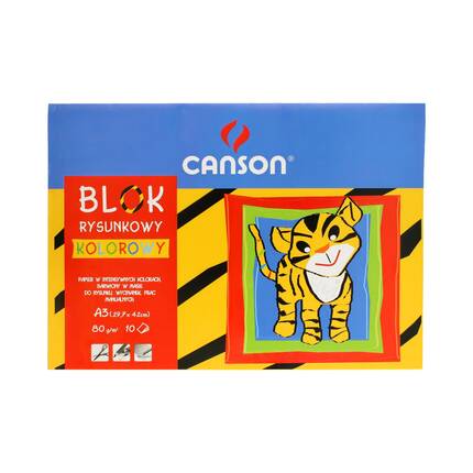 Blok rysunkowy A3/10 80g kolor Canson 400075201 PR7331 01