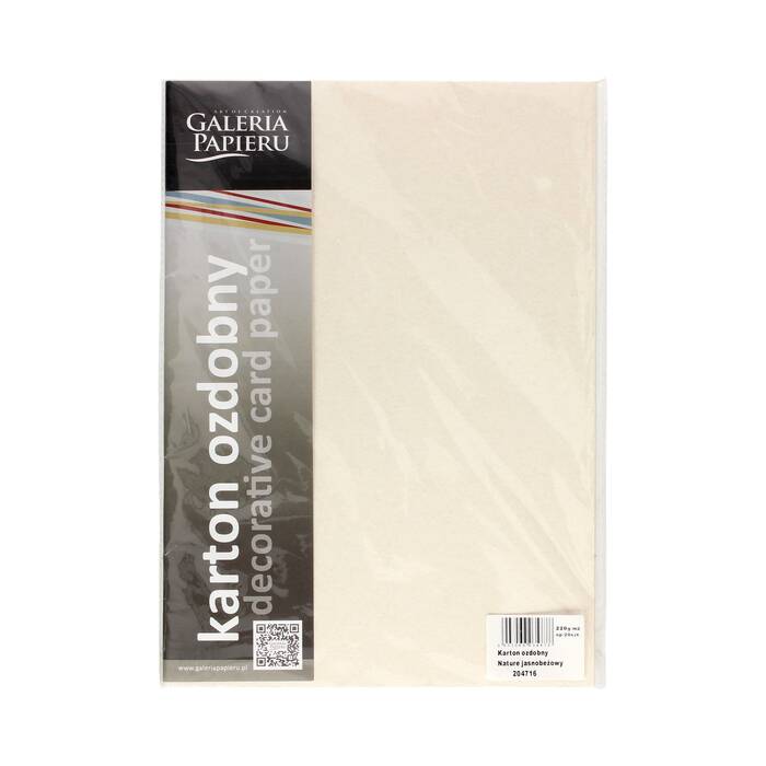Karton wizytówkowy A4 220g Nature jasnobeżowy (20) AG6834 02