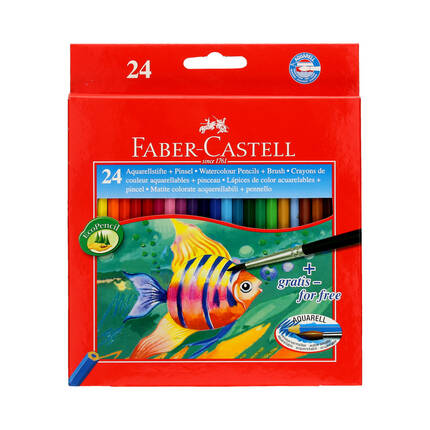 Kredki akwarelowe 24kol Rybka Faber Castell 114425 FC1116 01