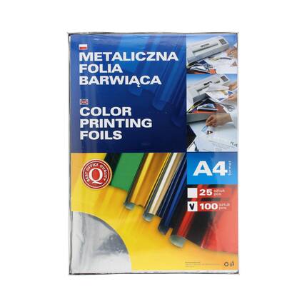 Folia metaliczna A4 srebrna barwiąca Argo (100) AG5288 01